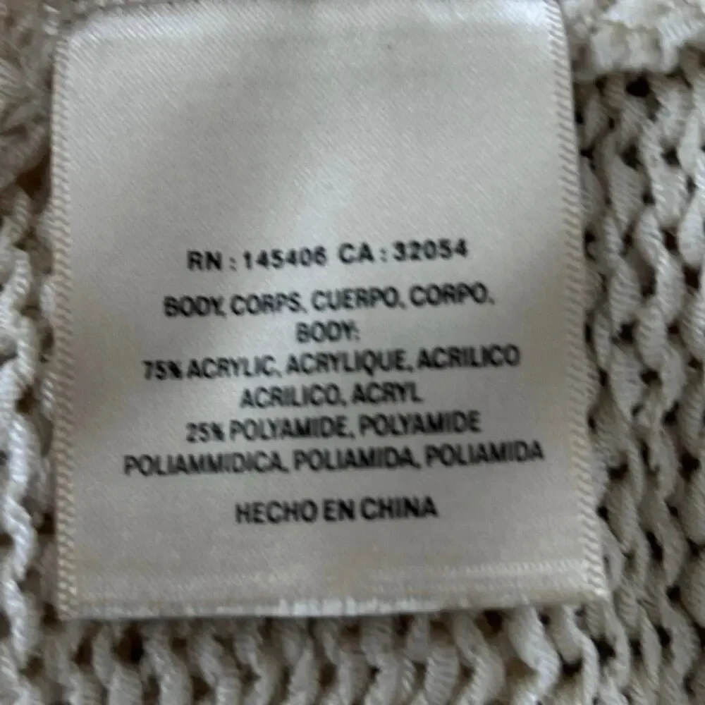 Anthropologie Pepin Crochet Fringe Knit Sweater Boho Cream Women S - Picture 7 of 8